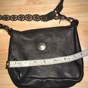 Black leather crossbody